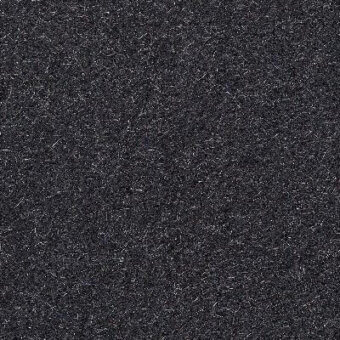 Moroso fabric sample, dark gray textile, dense weave with mottled texture and lighter flecks, labeled “Zanzibar 7059.17 Ardesia.”
